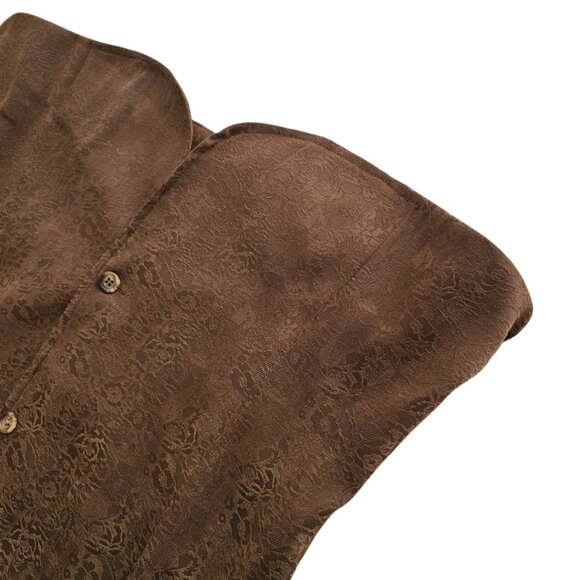 Petite Sophisticate Vest Sleeveless Floral Waistcoat Gilet | EUC | 10P | Brown - Picture 11 of 16